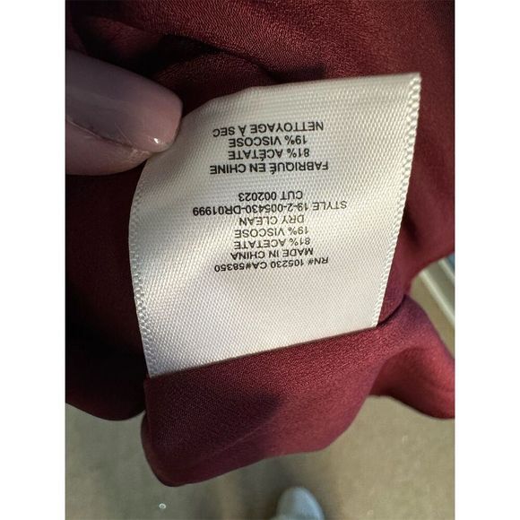 Joie NWT Kataniya V-Neck Cocktail Dress in Garnet Size 8 - Picture 12 of 12